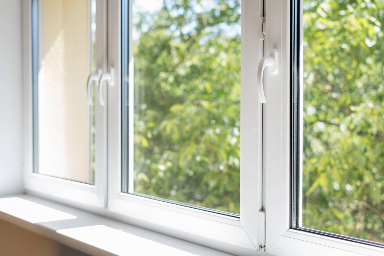 Closed windows in a bedroom in Amarillo, Texas (TX)